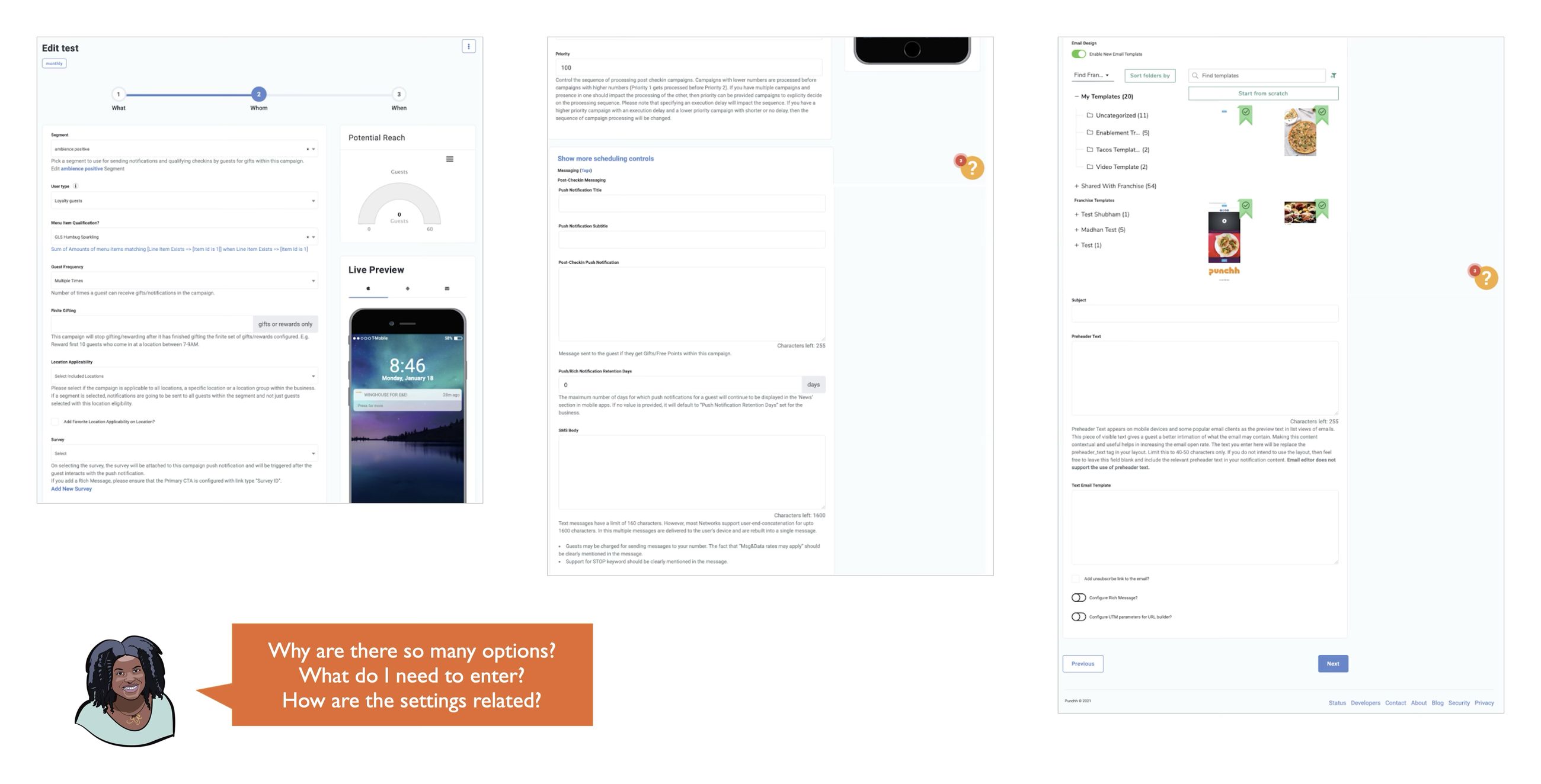 Campaign settings, before the redesign